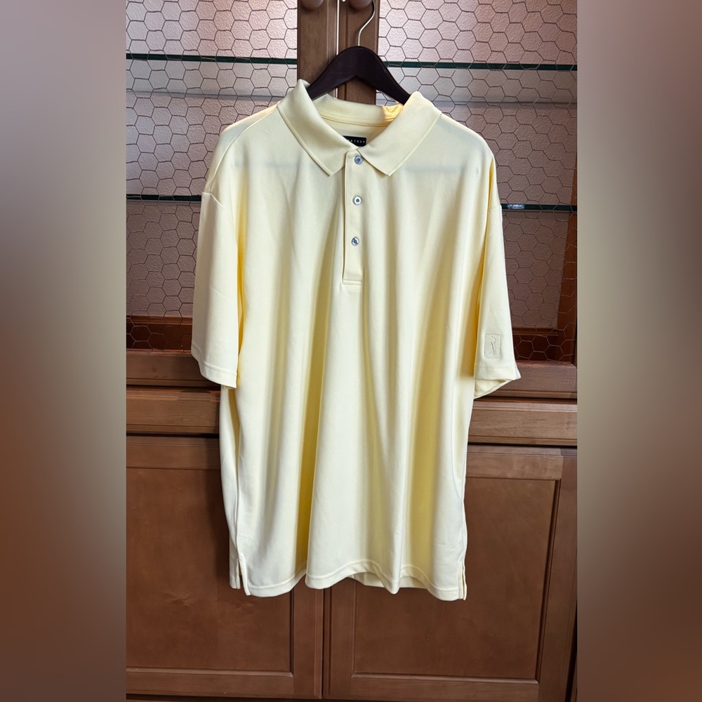 Men’s Golf PGA Tour Yellow Polo Shirt